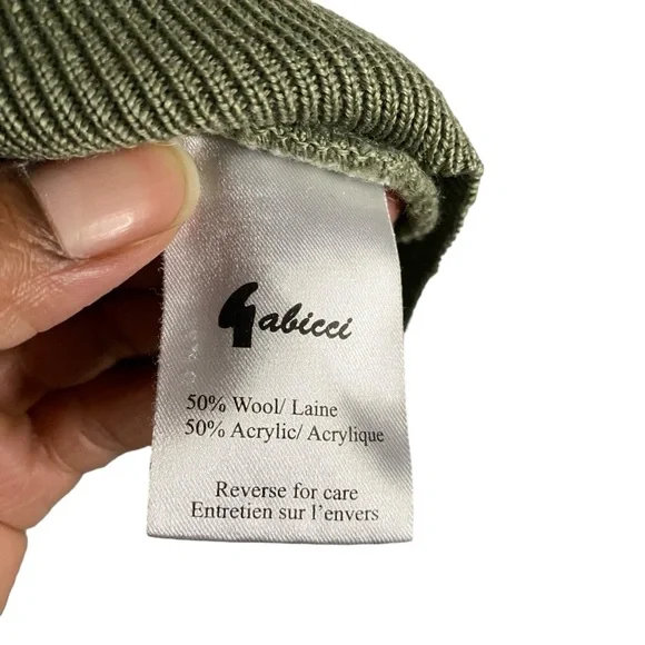 Gabicci Men's Green V-Neck Pullover Knit Sweater - Picture 5 of 8